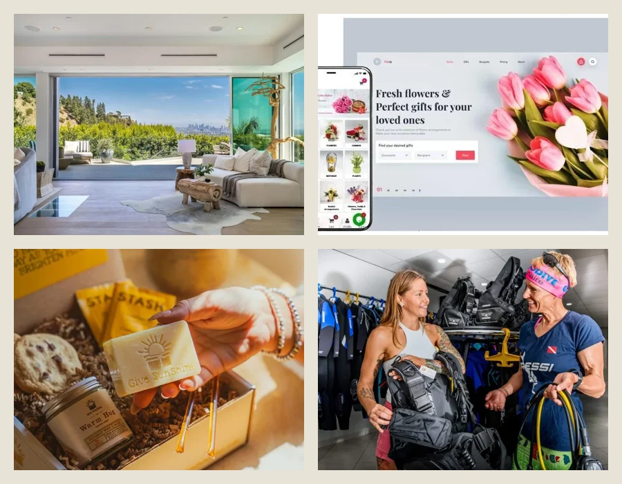 Screenshots from the DhaneshWeb portfolio
