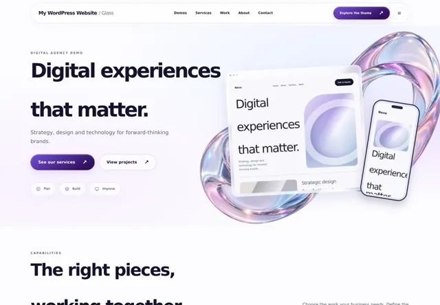 Digital Agency desktop layout screenshot