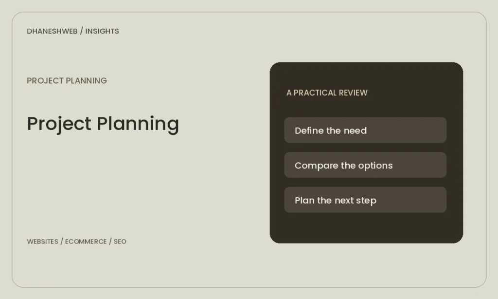 Planning Web Development for a Business in Lucknow — editorial illustration
